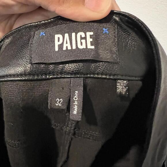 $229 Paige Stella Vegan Leather Pants (Size 32) - Picture 9 of 9